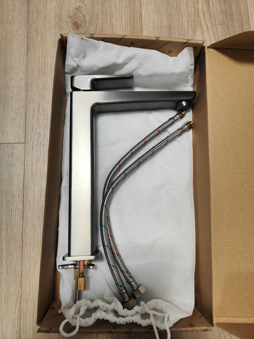 OMNIRES Parma grafit - bateria umywalkowa nablatowa