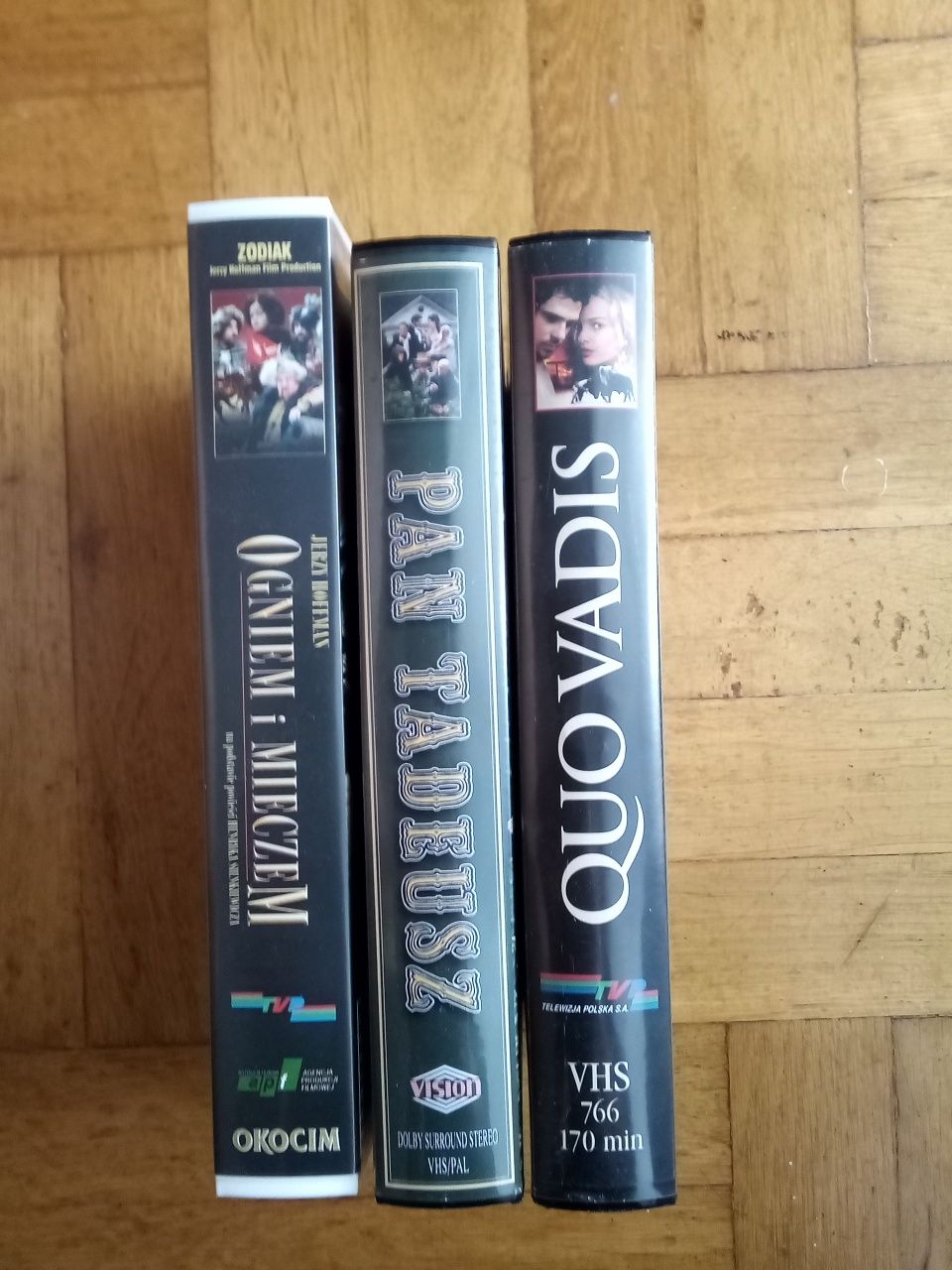 Kasety VHS, Ogniem i Mieczem,Pan Tadeusz, Quo vadis