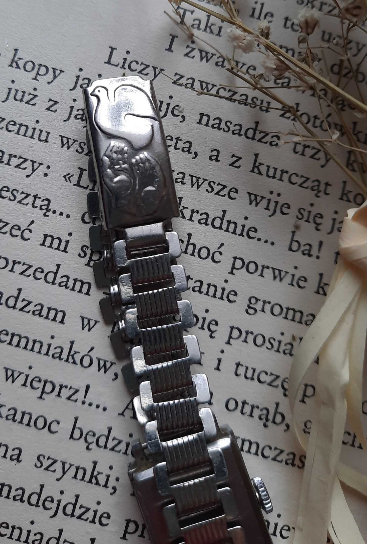 Łucz Luch mechaniczny zegarek na bransoletce stal nierdzewna srebrny