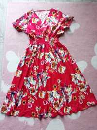 Shein sukienka midi w kwiaty r. M 38