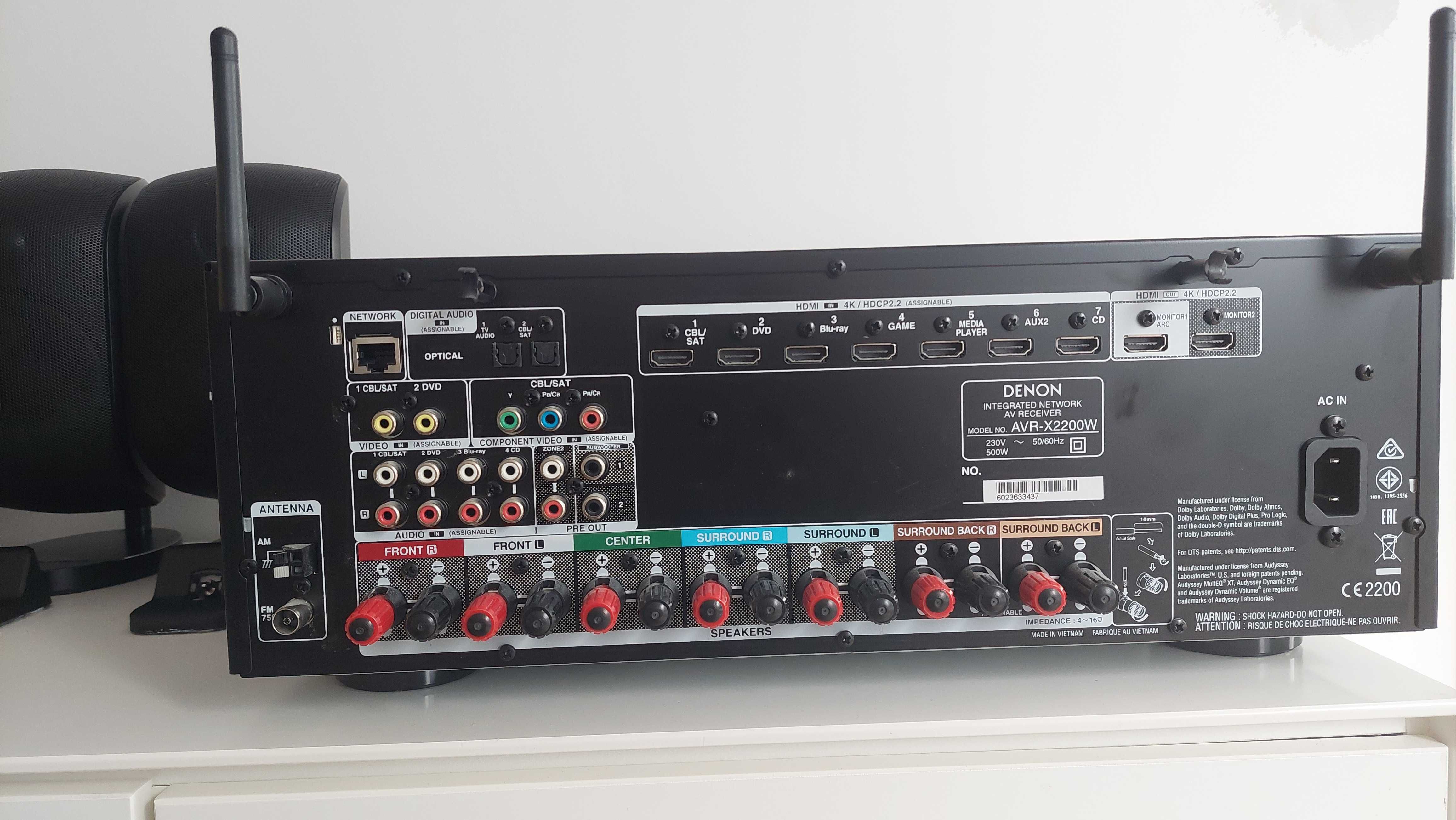 Bowers wilkins M1 czarne denon wieża Denon AVR x2200 W
