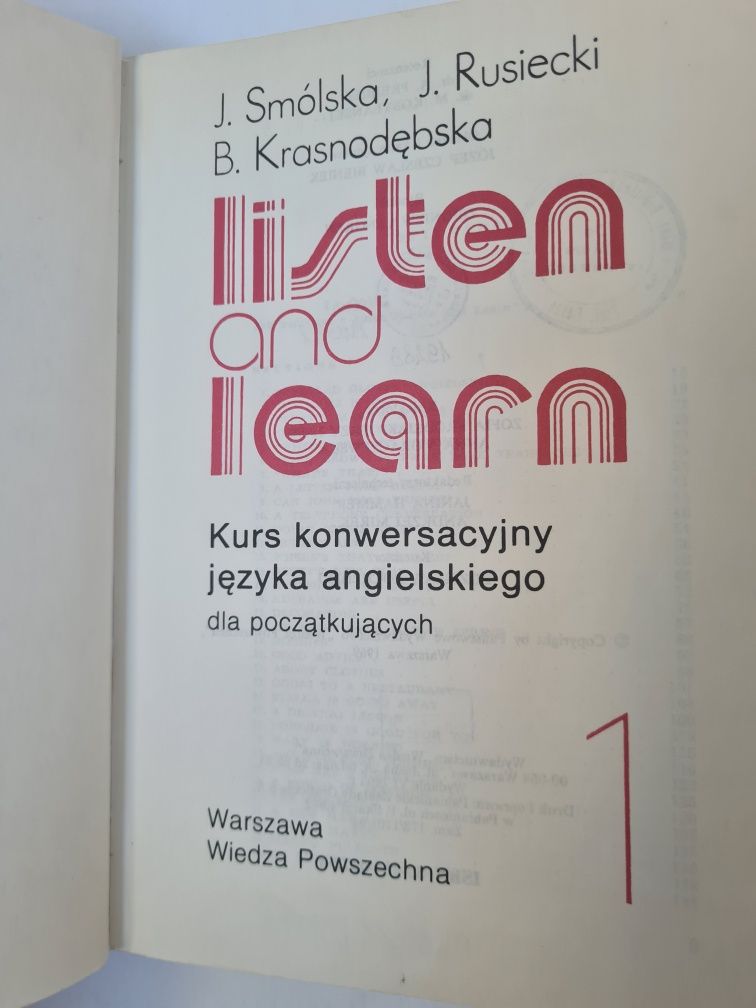 Listen and learn 1 - Książka