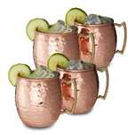 Zestaw 4 kubków Moscow Mule Miedziane Relaxdays