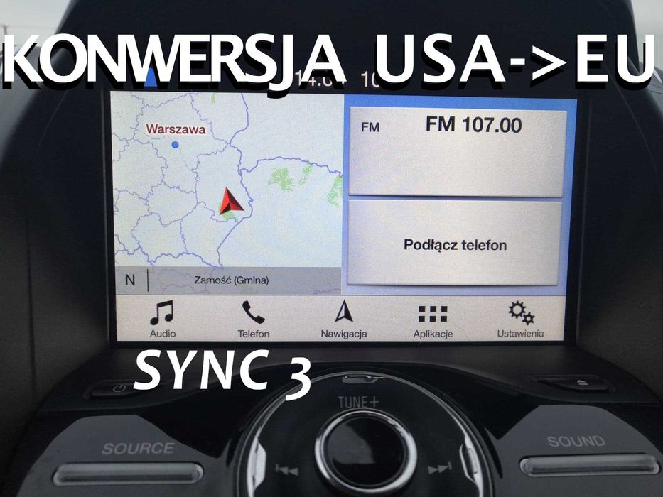 FORD EDGE ESCAPE MUSTANG spolszczenie radio USA konwersja EU kluczyki