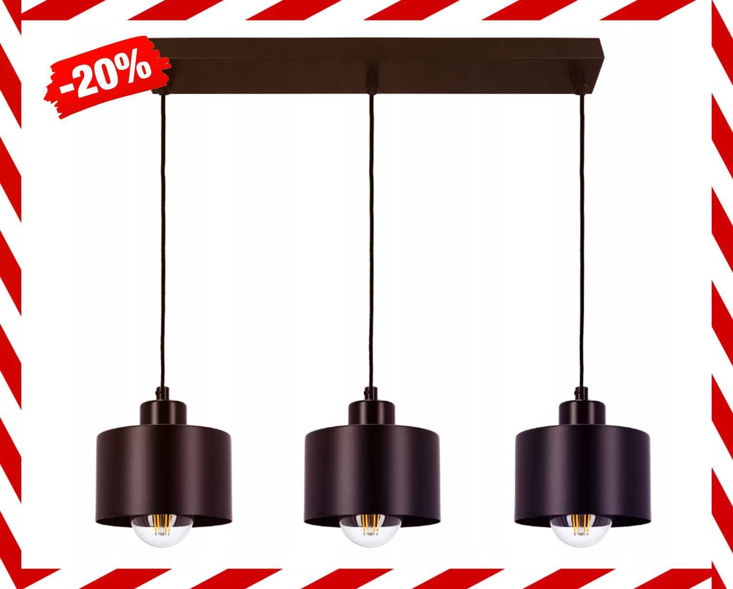 Nowa Lampa Sufitowa Wisząca Żyrandol Loft Retro *PROMOCJA*