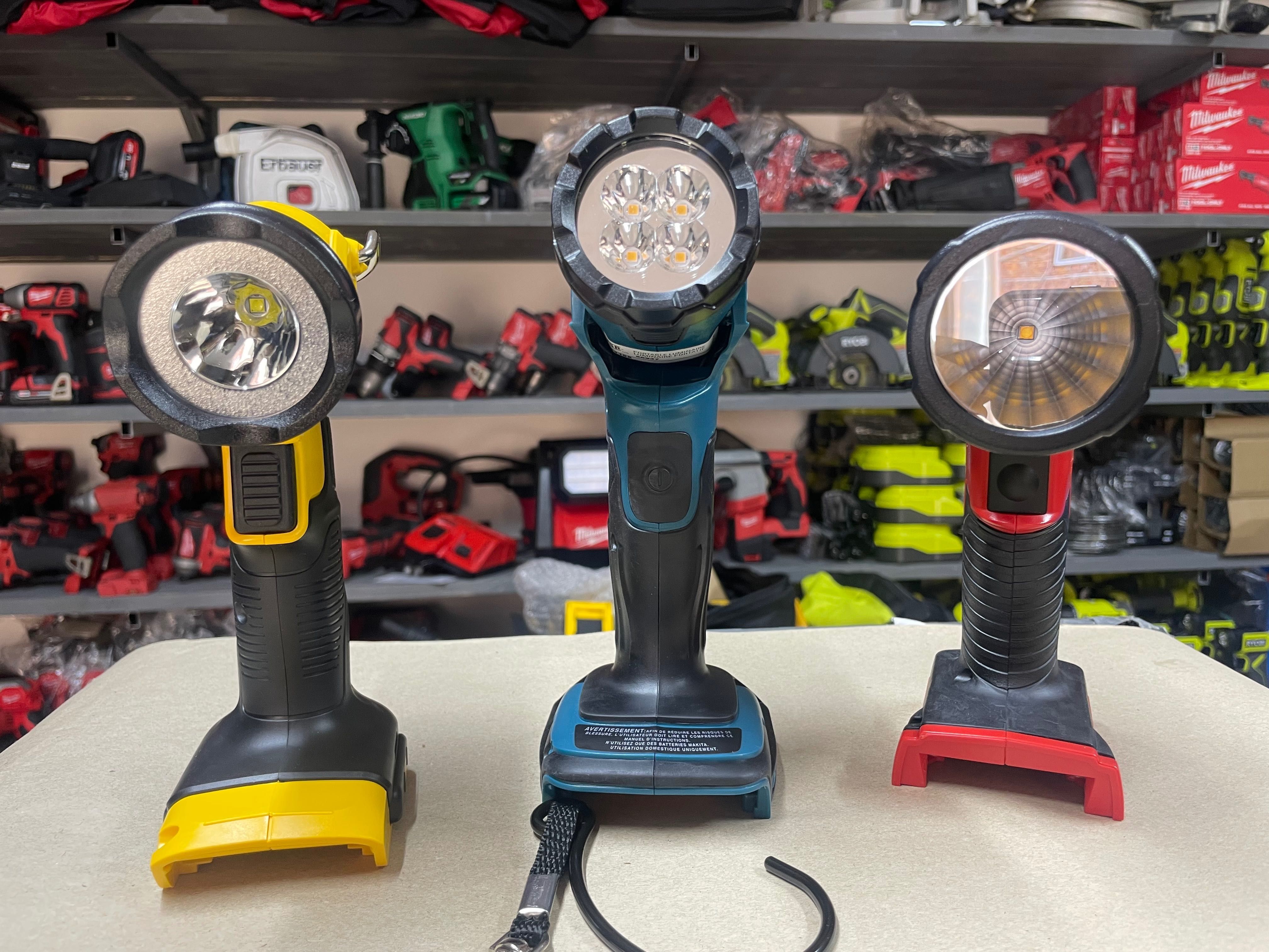 Акумуляторні ліхтарі 18в/DeWalt, Milwaukee, Makita