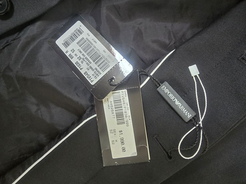 Emporio Armani marynarka męska czarna r M r 52 elegancka