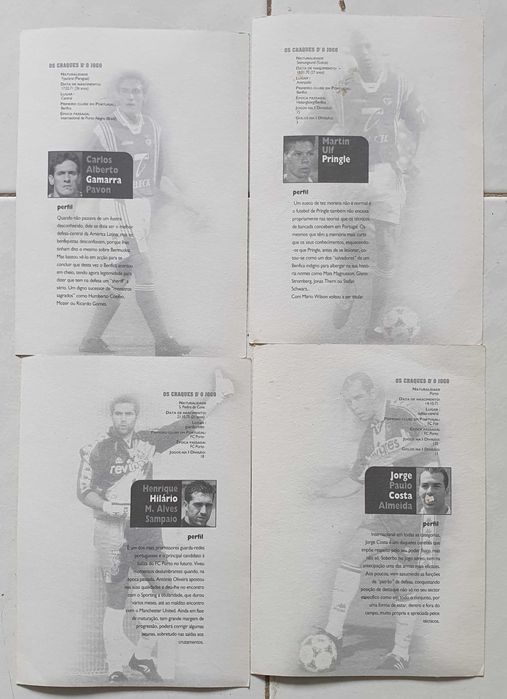 Os Craques do Jogo - Fotos de Jogadores de Futebol, colecionável, 1997