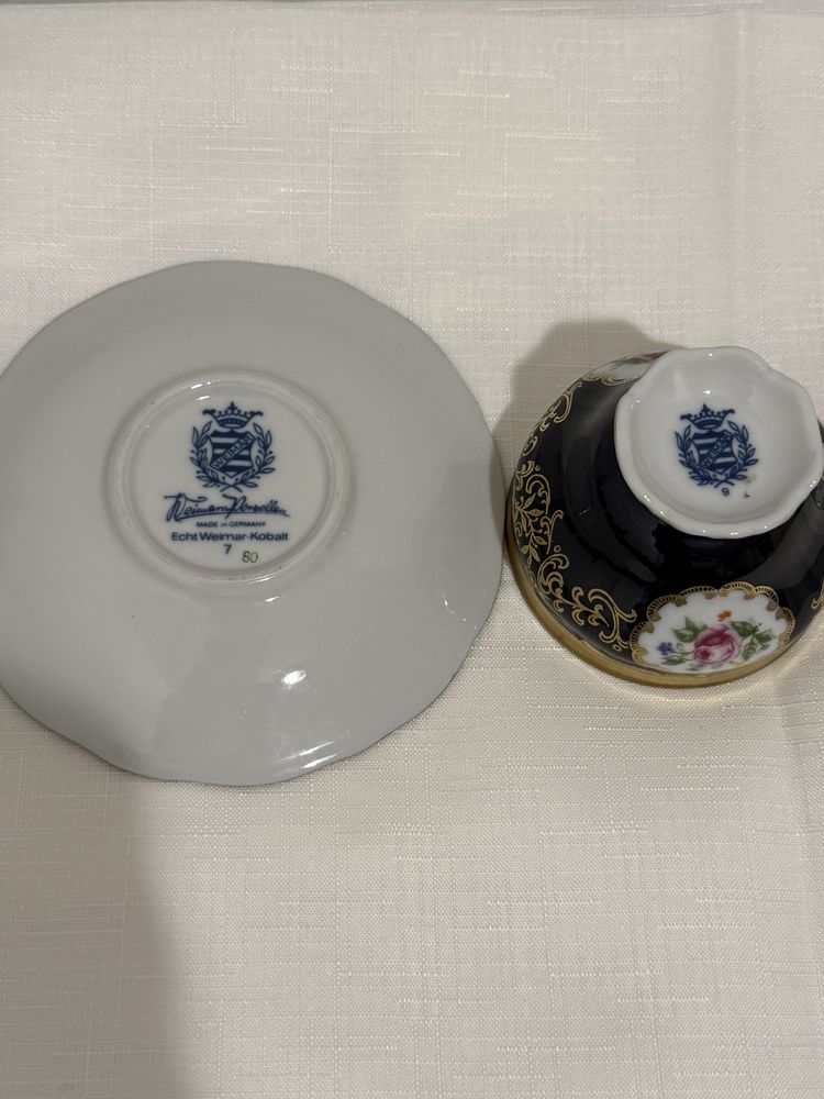 Kolekcjonerska filiżanka porcelana Weimar