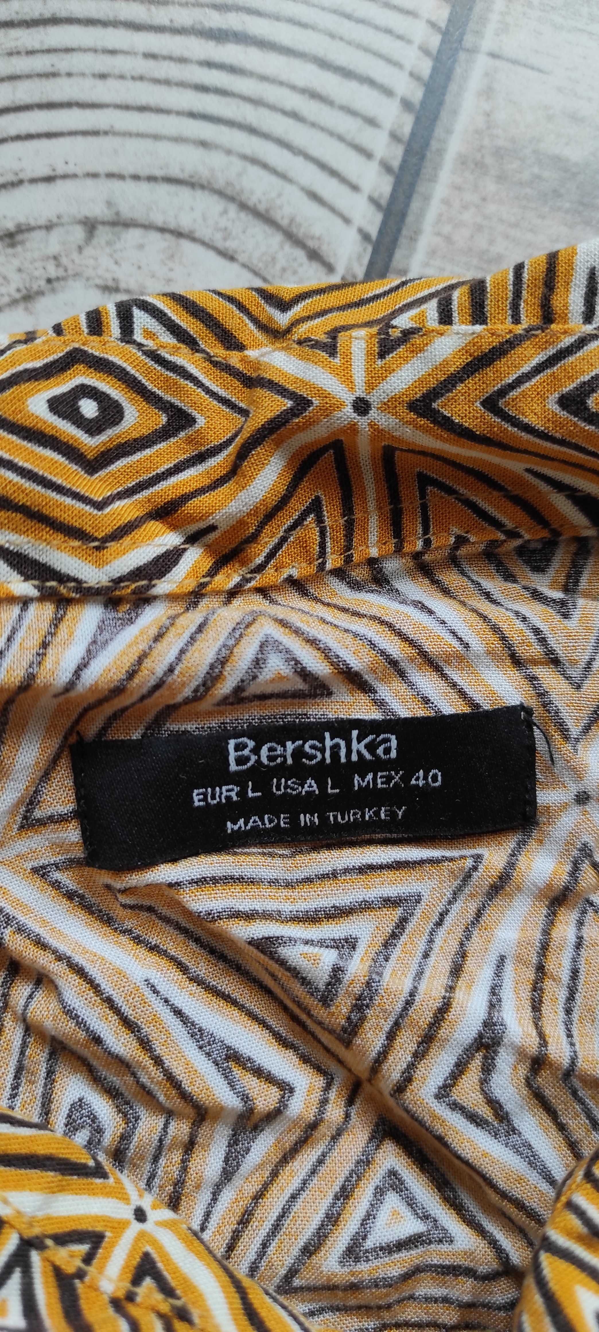 Мужская летняя рубашка сорочка Bershka узоры