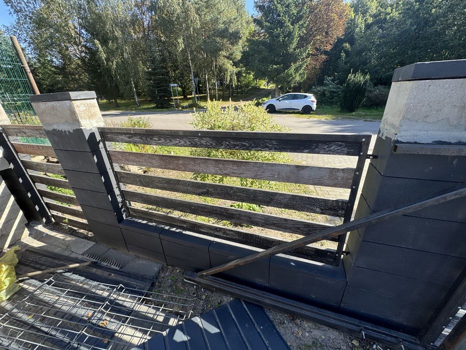 Brama przesuwna 3,5 m, 3 przesła i 2 furtki porzadna konstrukcja