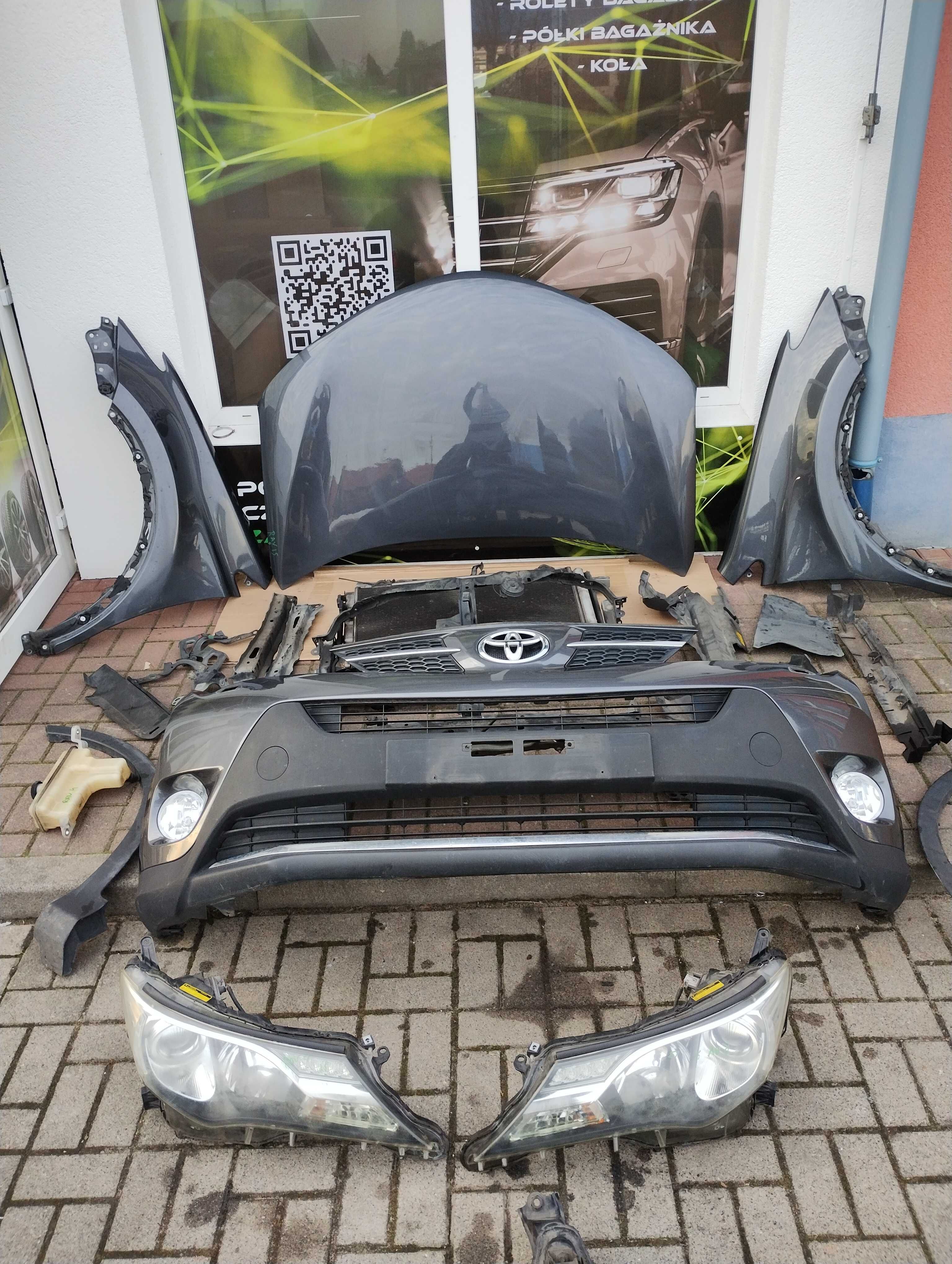 Przód kompletny Toyota Rav4 IV Xenon Spryski Zderzak Maska Błotnik Pas