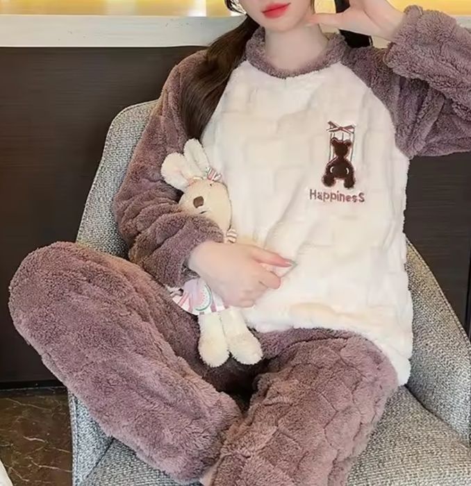 Тёплые домашние пижамы