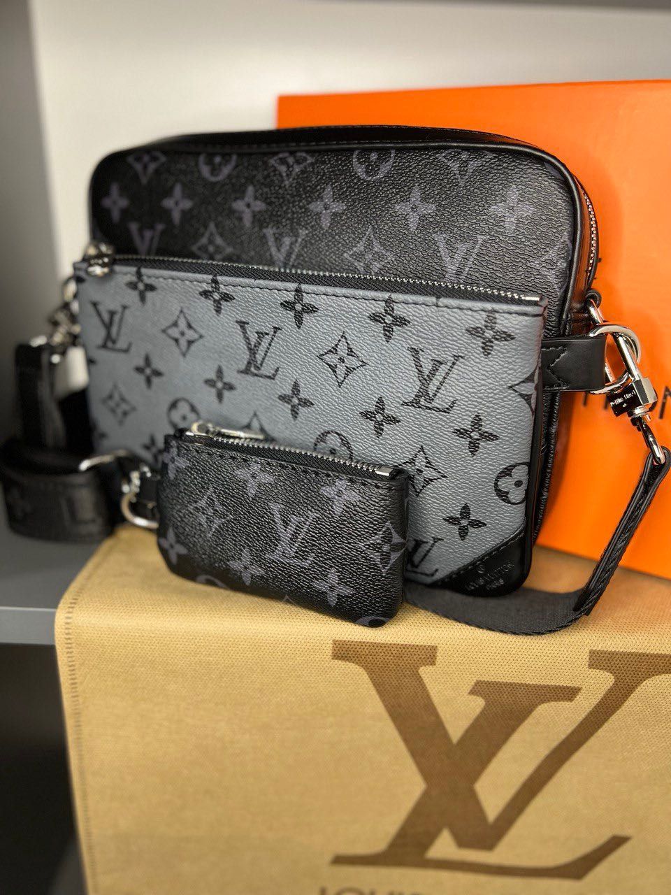 Мужская сумка - месенджер через плечо 3в1 Louis Vuitton/Чоловіча сумка