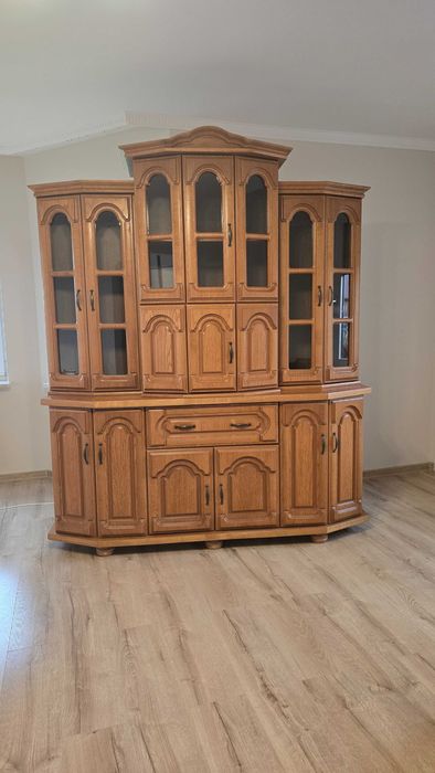 Witryna drewniana + szafka rtv do salonu