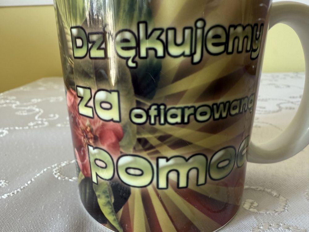 Kubek Porcelanowy Dziękujemy za Oferowaną Pomoc 1sz