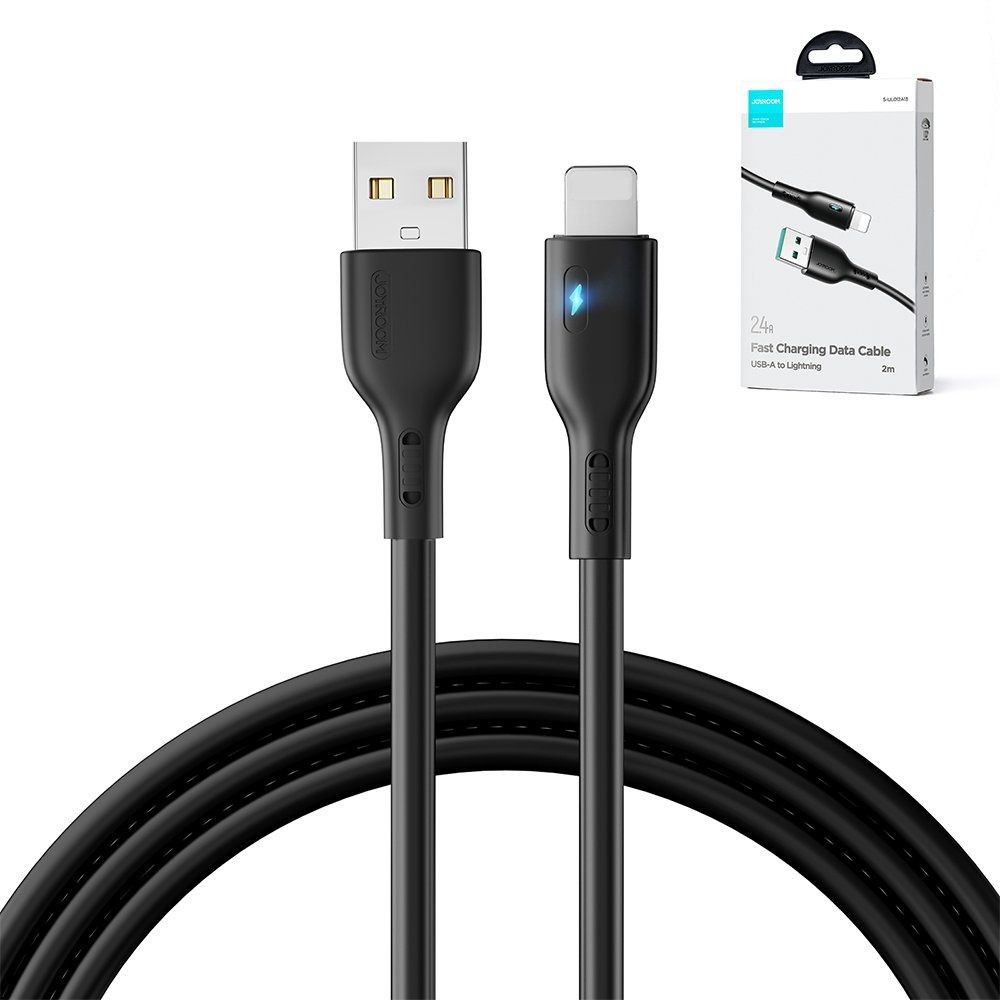Kabel USB Lightning Joyroom Nylon 2,4A 2m S-UL012A13 Black
