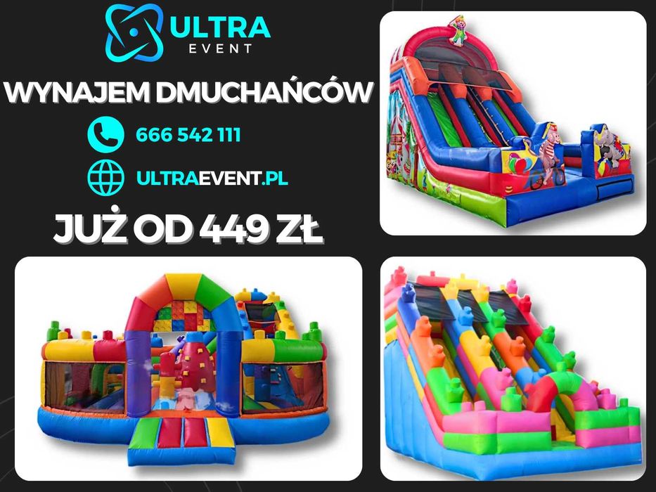 Wynajem Dmuchanych Atrakcji, Zjeżdżalnie, Dmuchańce Zamki - UltraEvent