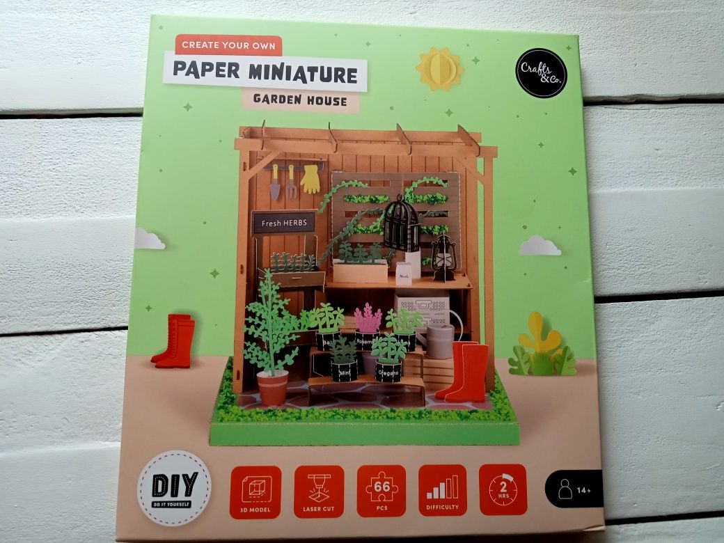 Papierowa miniatura do składania ogród DIY