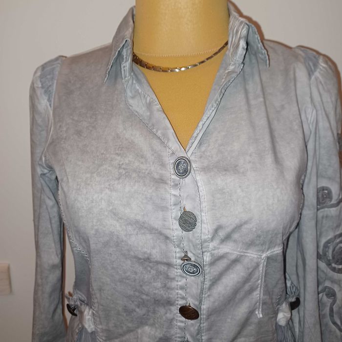 BOTTEGA bluzka tunika ciekawy oryginalny elegancki wygląd L/XL+