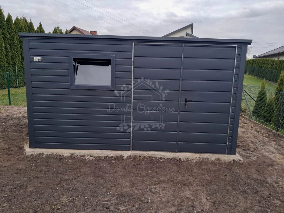 Schowek - domek ogrodowy 4x2m - brama dwuskrzydłowa  ID1020