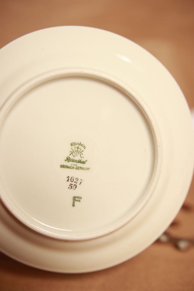 5x talerz deserowy Rosenthal Kronach porcelana rajski ptak