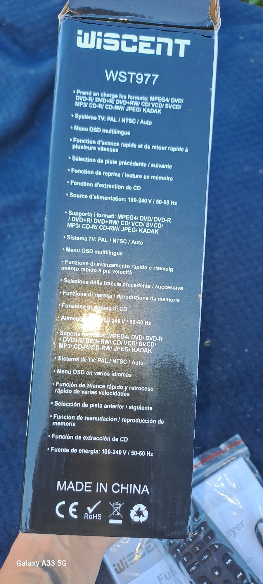 Odtwarzacz dvd wst977