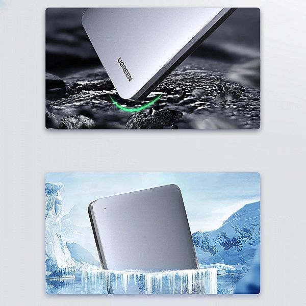 Kieszeń Ugreen CM300, 70499 na dysk twardy 2,5'' SATA 3.0/6Gbps - szar