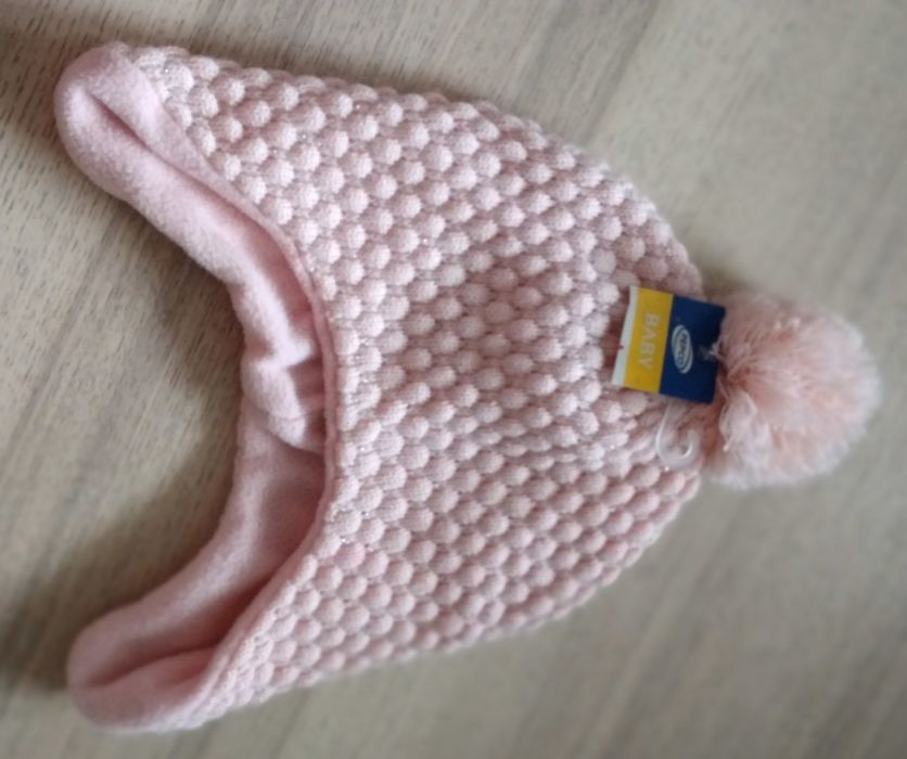 Czapka dziewczęca różowa, 86 rozmiar