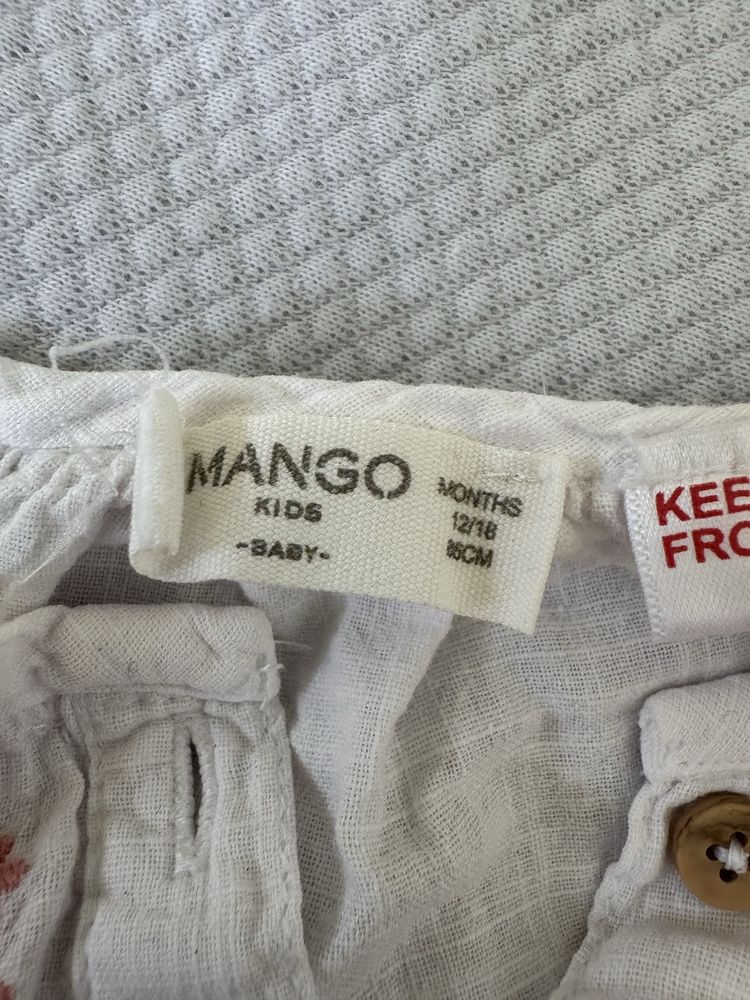 Haftowana bluzka dla dziewczynki Mango 86 12-18 miesięcy jak nowa