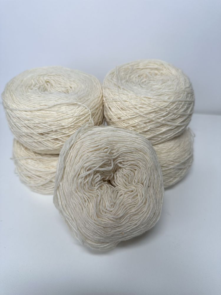 Włóczka włoska biały tweed