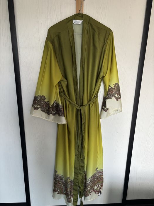 Zielony dlugi szlafrok uniwersalny primark