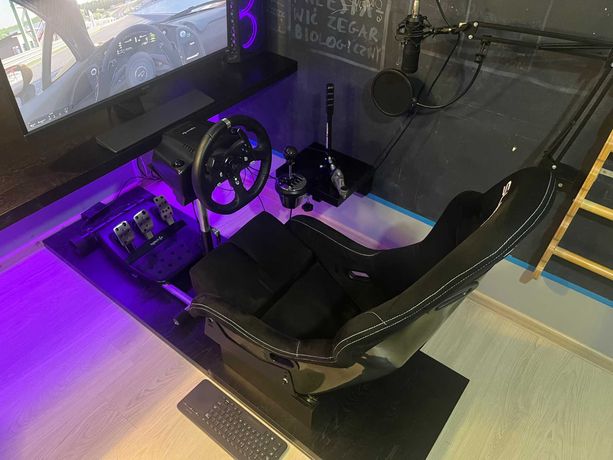 Symulator simracing, Logitech G920, Thrustmaster TH8A, HYDRO, FOTEL!