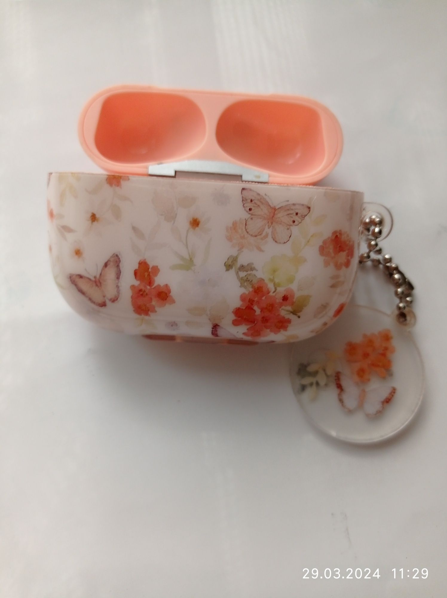 Кейс для зарядки Airpod 3 с чехлом с цветочным принтом