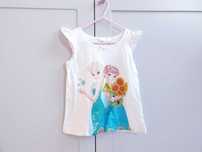 Biała koszulka t-shirt Kraina Lodu Frozen H&M 122 128