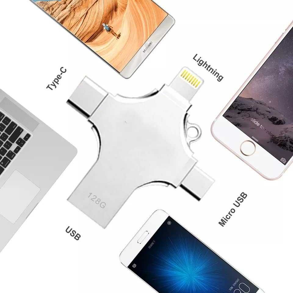 Dysk flash USB iPhone, iPad, kompatybilny z IOS Android Win (128 GB)