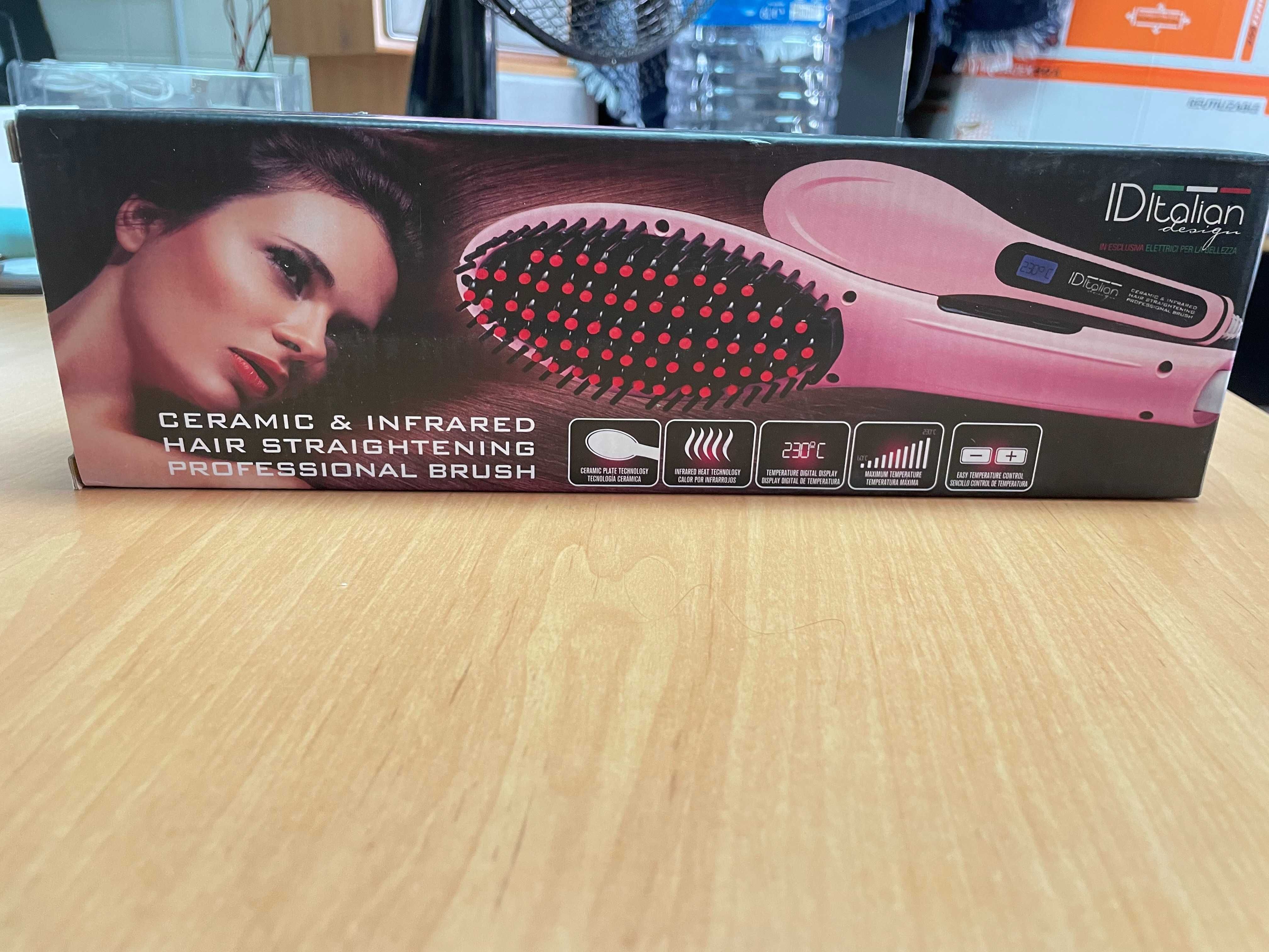 Escova elétrica alisadora de cabelo - NOVA