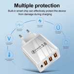 Ładowarka TRG-044P QC3.0 + Power  3xUSB+USB-C, 5V, 3A + 9V 2,4A,+ 12V
