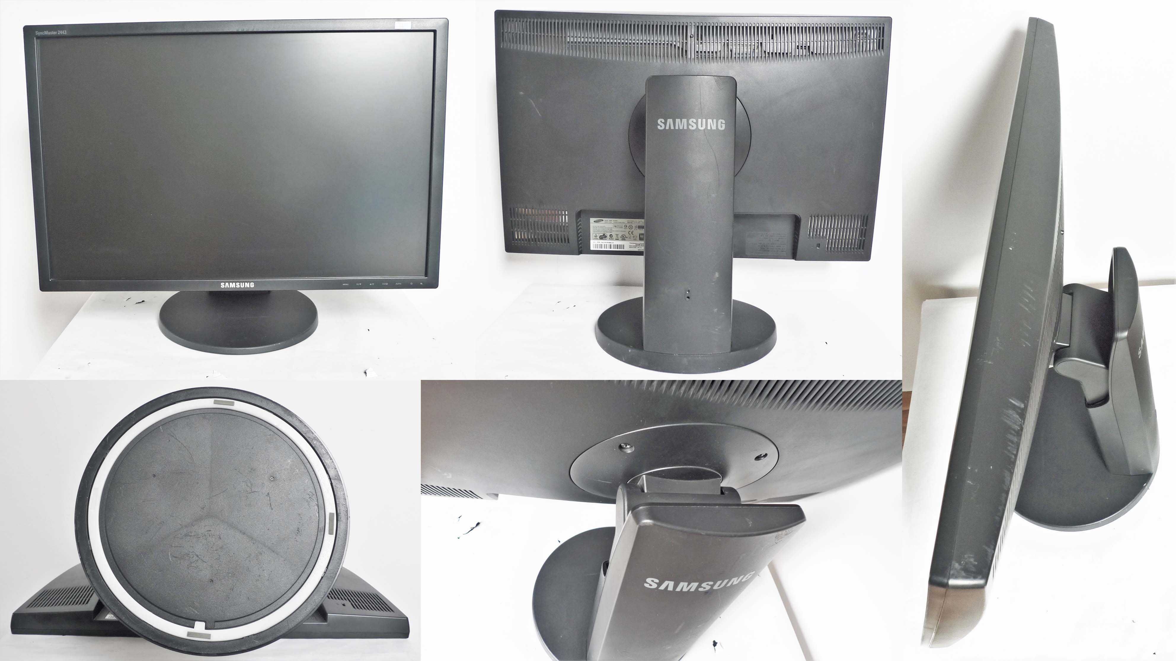 Samsung SyncMaster 24" 5ms 50000:1 Has Pivot Swivel Tilt VGA DVI kable