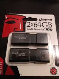 Kingston DataTraveler 100 G3 2x64GB | USB 3.2 | Нові