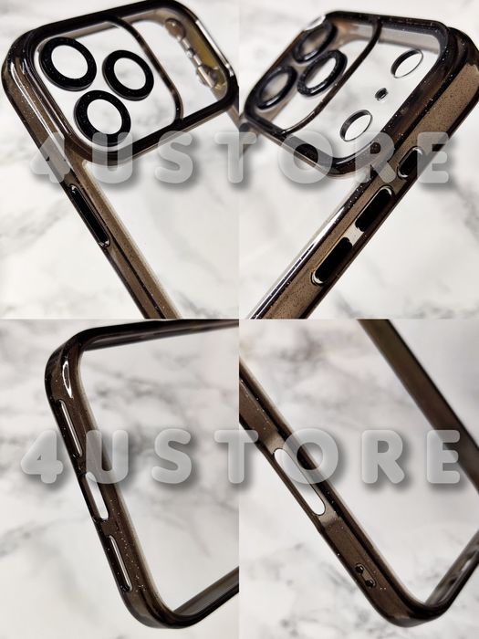 Чехол прозрачный на iPhone 17 Pro Max с линзами на камерах чохол