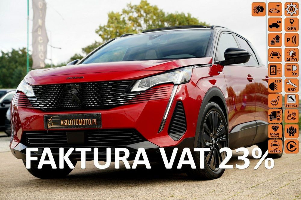 Peugeot 3008 GT ful led skóra masaze ACC kamery night vision PANORAMA 4x4 hak MAX