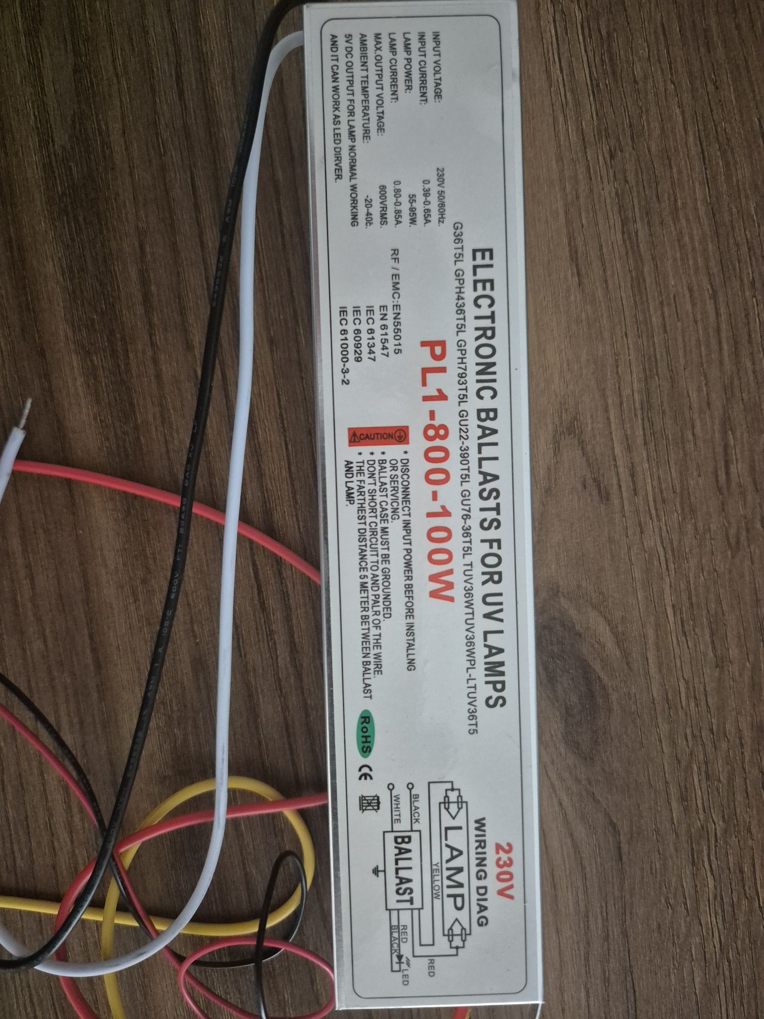 Balastro Eletrónico para Lâmpadas UV