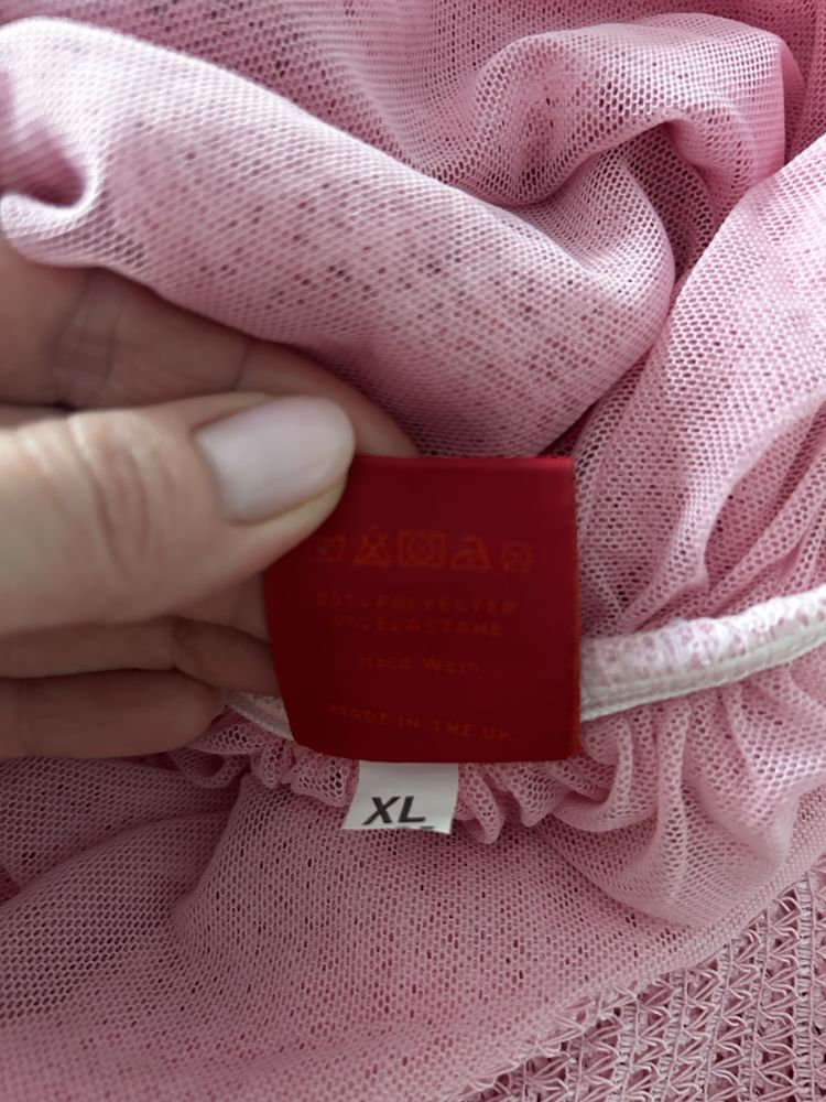 Asymetryczna sukienka z Yam firmy Cou Coo xl różowa