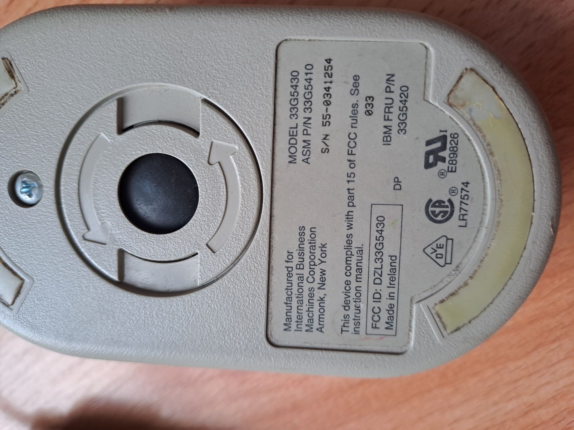 Ponadczaaowa Myszka IBM  33G5430. RETRO