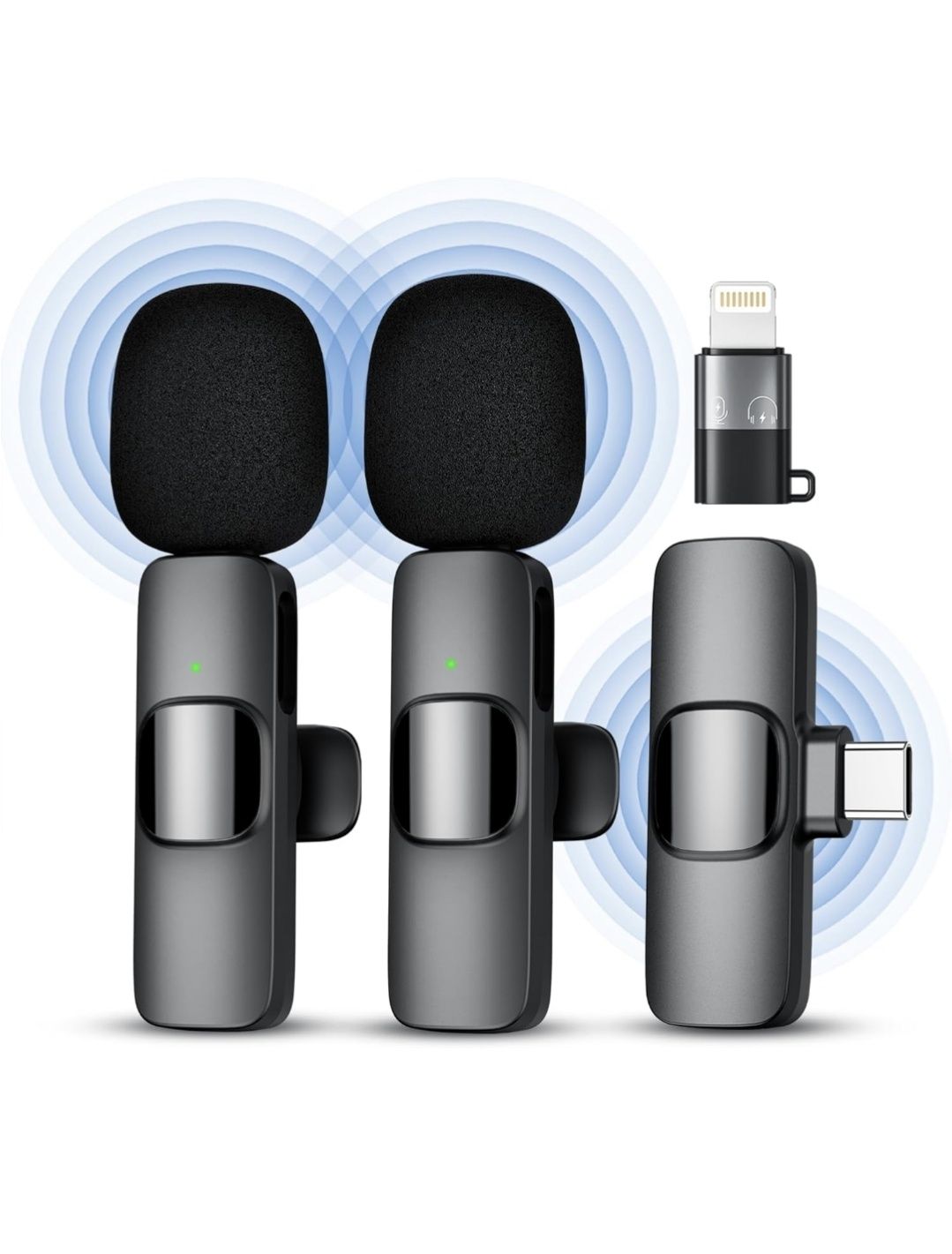 Беспроводной петличный микрофон Qhot для iPhone, iPad
