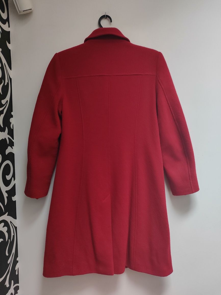 Płaszcz vintage retro debenhams czerwony S/M/L
