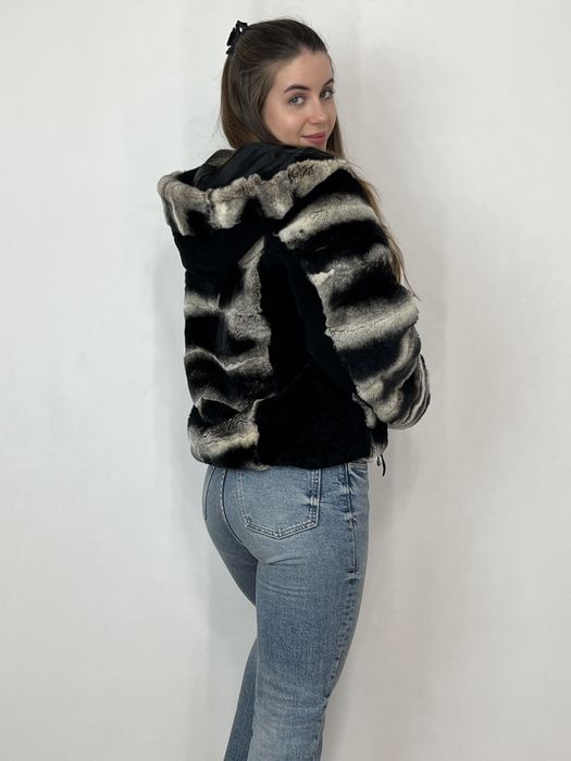 Шуба полушубок натуральна жіноча шіншіла