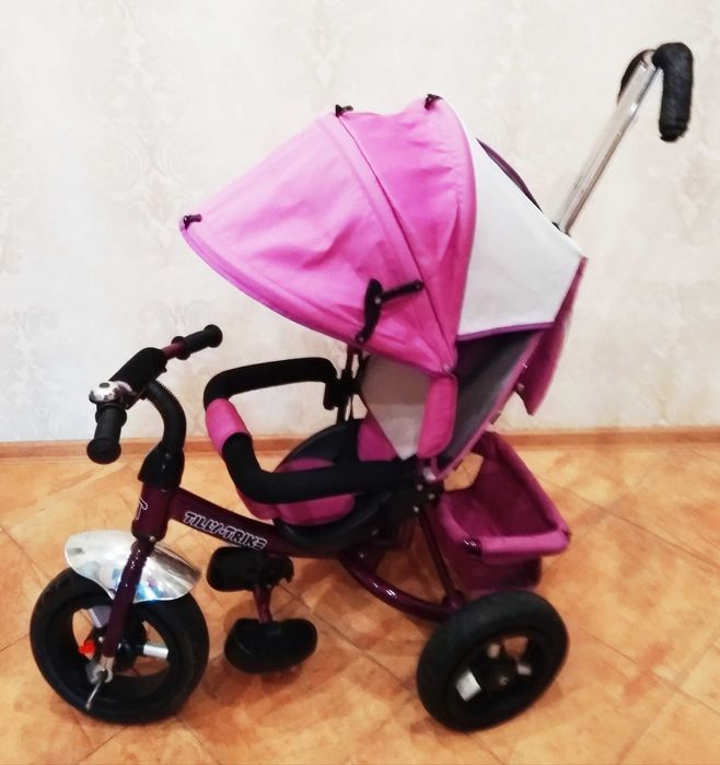 TILL%TRIK Детский трёхколёсный с родительской ручкой Велосипед-Коляска