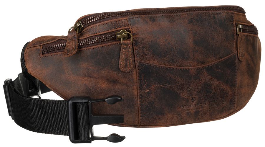 skórzana saszetka brązowa peterson ptn